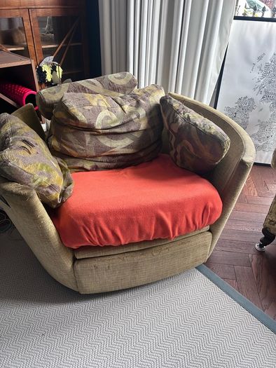 green armchair