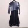 Sophie B Navy Blue White Striped Bolero Cardigan Tiered Mesh Midi Dress 12UK/40EU Image 9