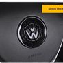 Car Steering Wheel Sticker ABS Auto Emblem Badge Decoration For Volkswagen VW GTI Passat B6 Golf 4 Polo Jetta Beetle Tiguan CC Image 3