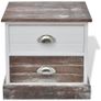 Bedside Cabinets 2 pcs Brown and White Image 3