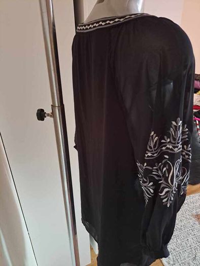 Joanna Hope black embroidered  Peasant Blouse size UK10 EU38 Postage included