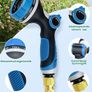 Garden Hose Pipe with 10 Function Nozzle - Upgraded 3-Layer Latex No-Kink Flexible Water Hose with 1/2" 3/4" Connectors, Expanding Water Hose for Gardening, Washing & Cleaning Image 4