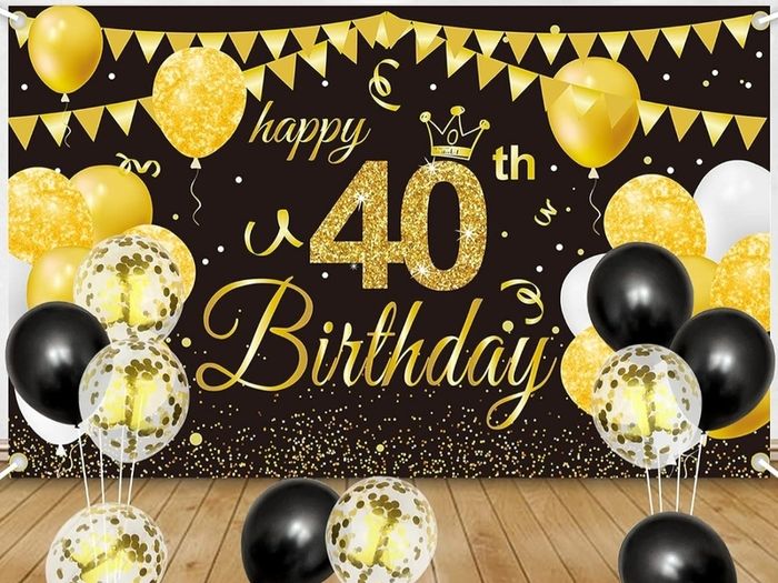 40th birthday banner decoration banner for Men and Women party