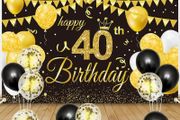 40th birthday banner decoration banner for Men and Women party