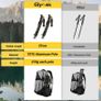 Walking Hiking Trekking Poles 2 Pack, Telescopic Collapsible Aluminum Hiking Sticks for Men with Quick Lock System, Lightweight Walking Poles for Hiking, Camping, Backpacking, Walking (FREE POSTAGE) Image 3