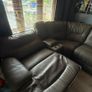 cinema room reclining leather sofa Image 3