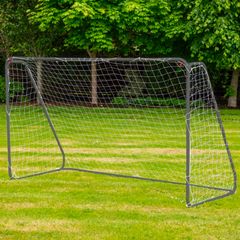 Brand New 10ft x 6ft Metal Football Goal Grey