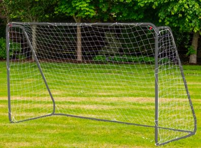 Brand New 10ft x 6ft Metal Football Goal Grey