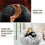 Bean Bag Chair Cover Without Filler,Big Round Soft Fluffy PV Velvet Washable Bean Bag Lazy Sofa Bed Cover for Adults,Living Room Bedroom Furniture Outside,5ft Image 7