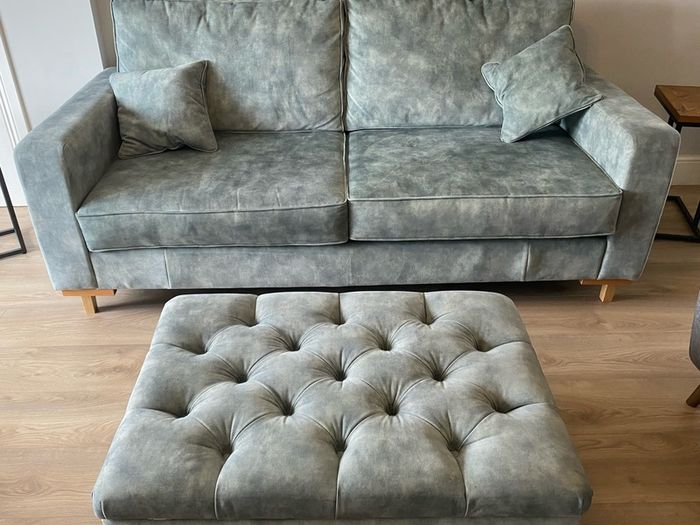 Finline Furniture Couch and Footstool Daytona
