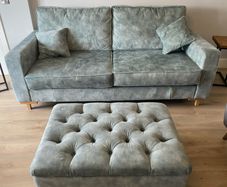 Finline Furniture Couch and Footstool Daytona