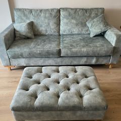 Finline Furniture Couch and Footstool Daytona