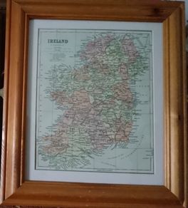 Antique maps of Ireland and Scotland.