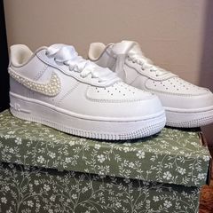 Bridal Air Force 1 Sneakers.