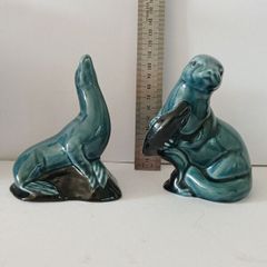 Poole pottery Otter and Sea lion figurines