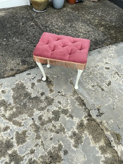 Pink Draylon Bedroom stool