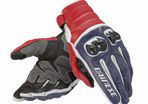 Dainese Gua Frazer Motorbike Leather Gloves - BLU/BIANCO/ROSSO-LAVA (M, L & XL)