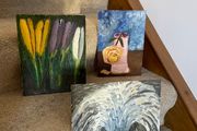 Trio of acrylic on board Paintings EX ST. SENAN'S