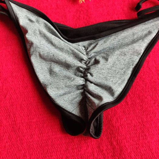 Grey Ruched bum Bikini, size M