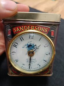 Vintage Sandersons English Breakfast Tea Clock by Roger Lascelles England