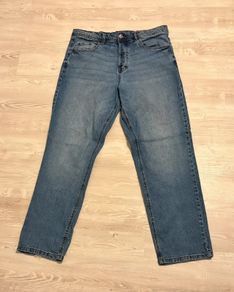 Blue Relaxed Fit Jeans W36 L32 Stretch Denim