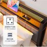 5ft Upholstered Bed Frame Kingsize with Charging Station/USB Ports and LED Lights Image 5