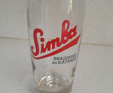 Rare Simba Beer Glass - Congo