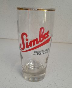 Rare Simba Beer Glass - Congo