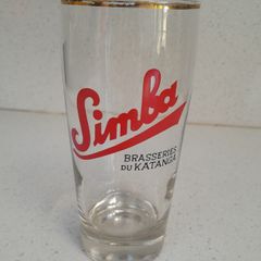 Rare Simba Beer Glass - Congo