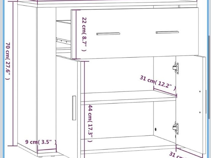 vidaXL Sideboard Oak Brown