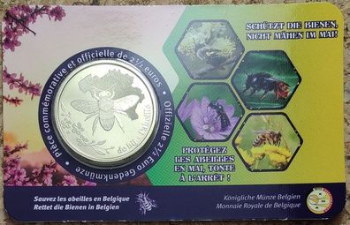 Belgium 2.5 Euro Brilliant Uncirculated Coin 2024 - The Bee in Belgium - Belgian Coincard Catalog