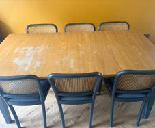 Mid century dining set (inc 6 chairs)