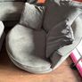 L shaped sofa + large swivel chair + foot stool Image 2