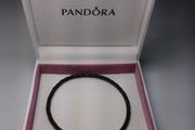 Pandora Black Woven Leather Charm bracelet