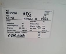 aeg freestanding tall frost free freezer