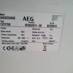 aeg freestanding tall frost free freezer