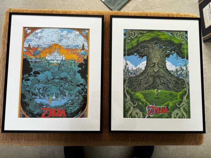 Two Framed Legend of Zelda Art Prints