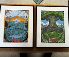 Two Framed Legend of Zelda Art Prints
