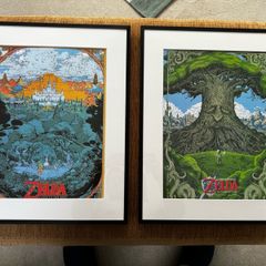 Two Framed Legend of Zelda Art Prints