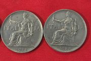 Italia 1 Lira pieces 2 from 1928 (rare year) and 1 from 1922