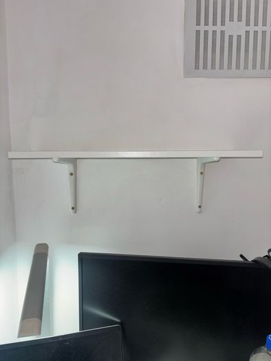 Ikea White Shelf with Brackets
