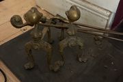 Brass antique fireplace items