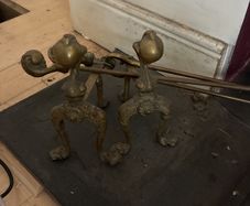 Brass antique fireplace items