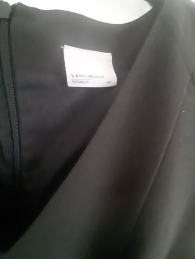 Black V neck dress
