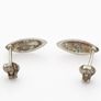 925 Vintage Sterling Silver Leaf Stud Earrings Image 3