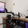 Newscene Extended 3 level Single monitor arm stand in black Image 2