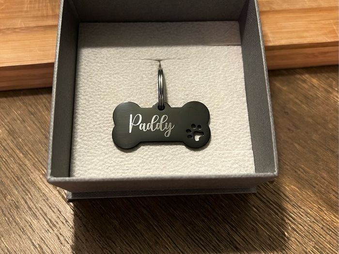 Personalised Engraved Black Dog tag