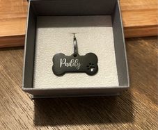 Personalised Engraved Black Dog tag