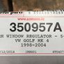 RH Window Regulator VW Golf 98/04 Image 3