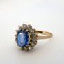 9 carat gold kyanite & topaz ring size N Image 7